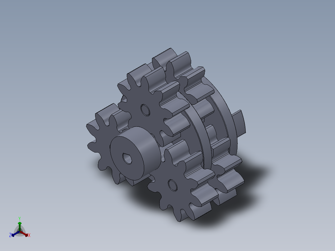 行星减速器正等轴测图