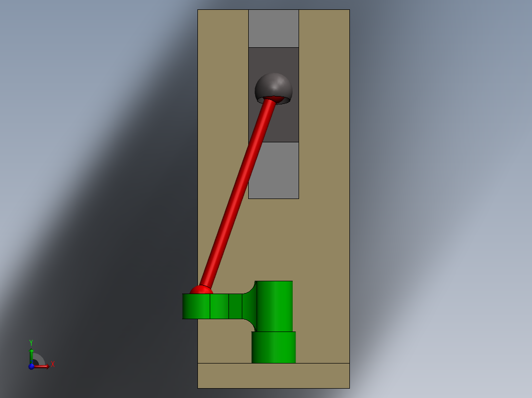 3D四连杆前视图
