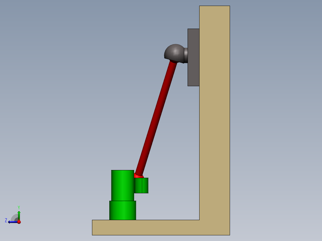 3D四连杆右视图