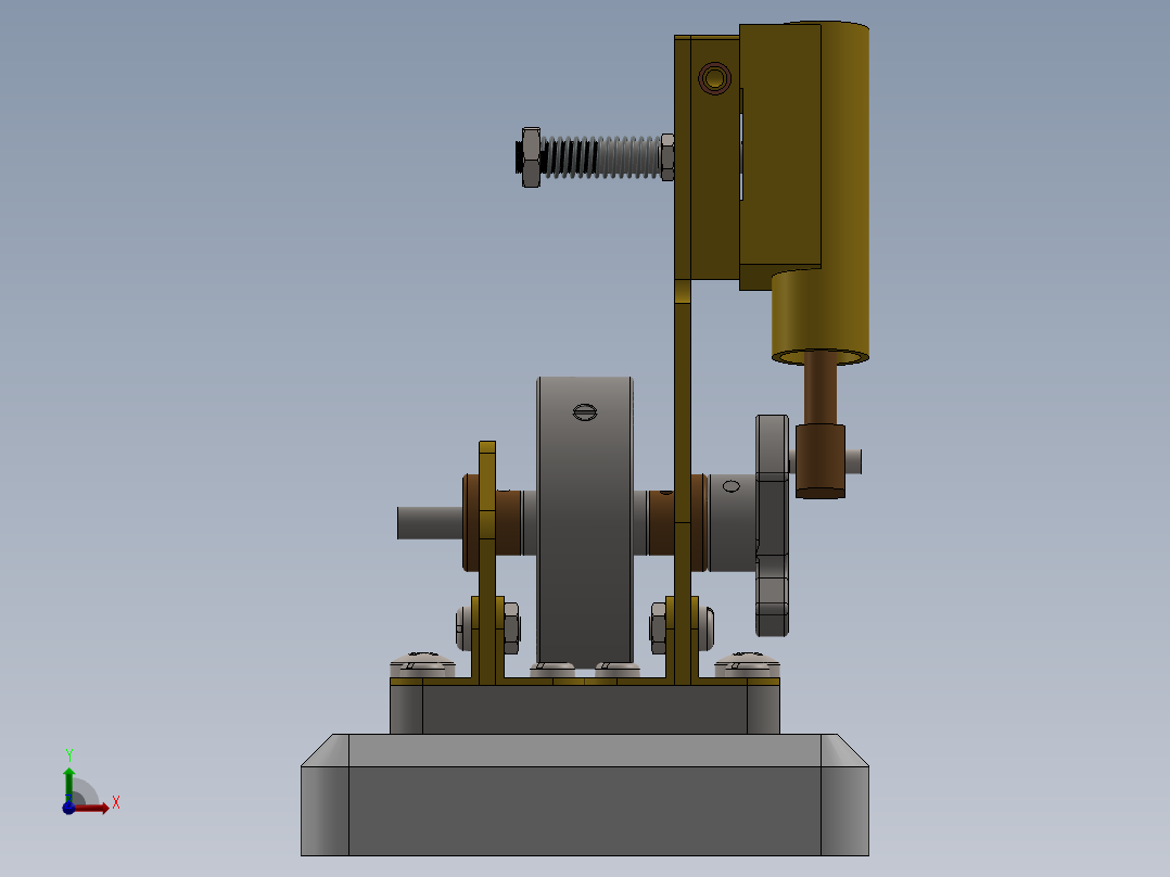 摆动式蒸汽机前视图