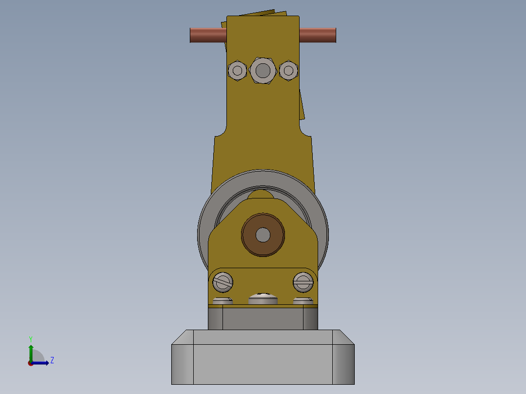 摆动式蒸汽机左视图