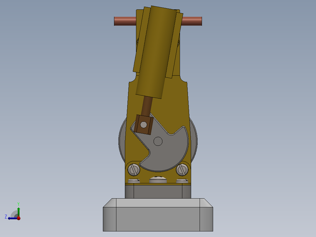 摆动式蒸汽机右视图