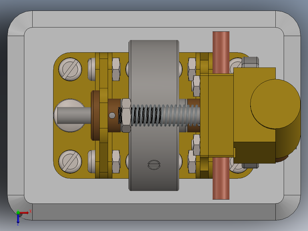摆动式蒸汽机俯视图