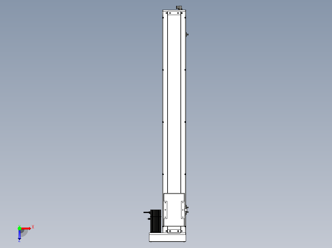 Toyo东佑达直线模组-ECH14-1000-BR-200W+煞車俯视图
