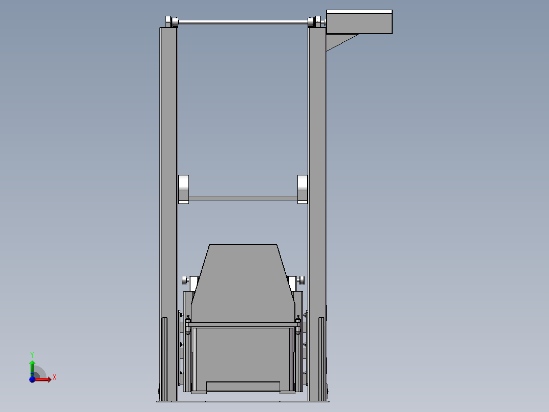 电梯原理解析之升降机前视图