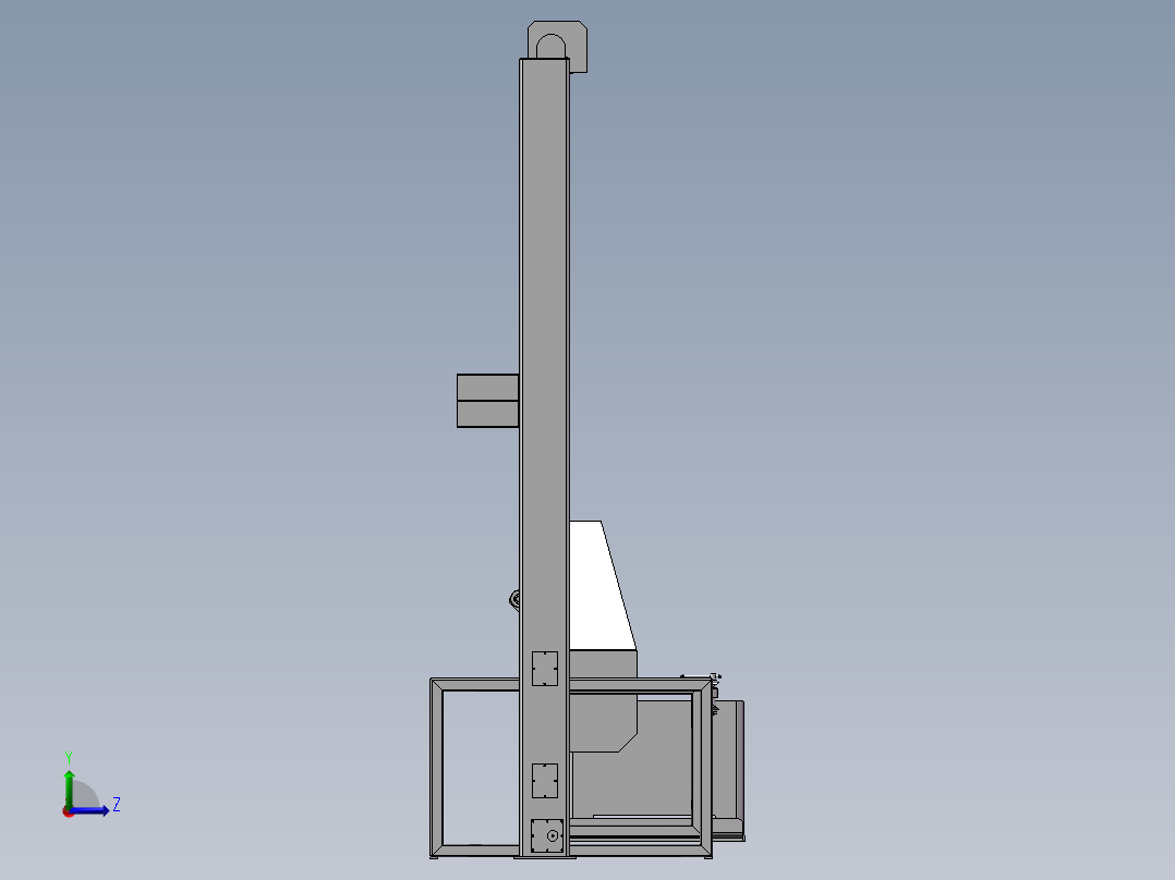电梯原理解析之升降机左视图