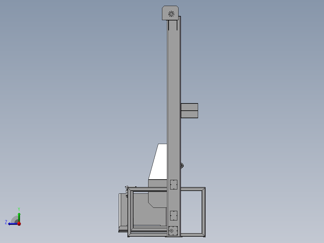 电梯原理解析之升降机右视图