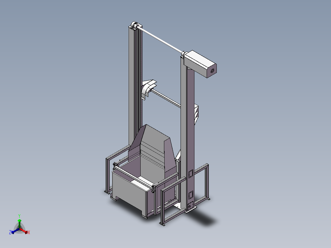 电梯原理解析之升降机正等轴测图