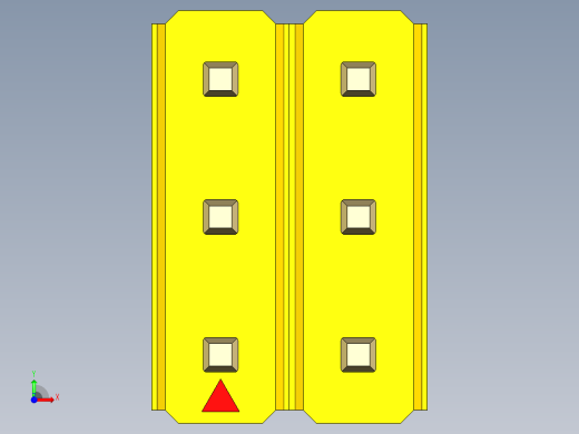 彩色公头100mil（2.54mm）系列-DS1021_yellow_3x02p_100mil_Type5_rev1.0前视缩略图