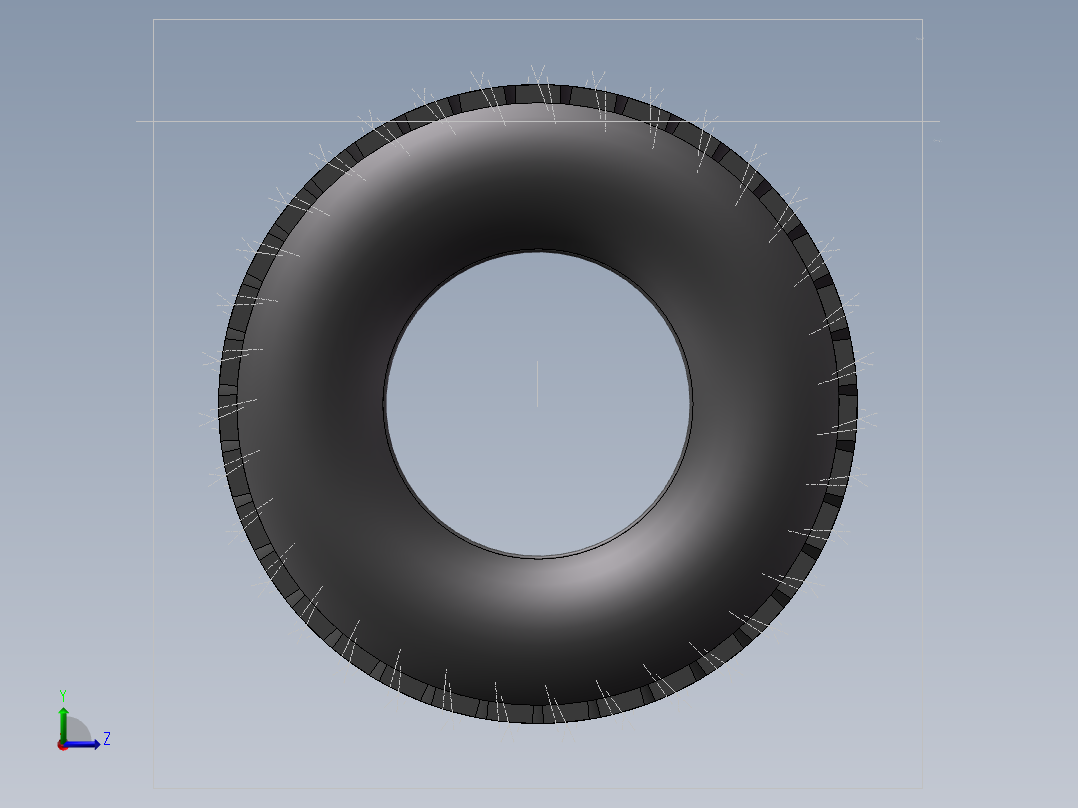 橡胶轮胎左视图