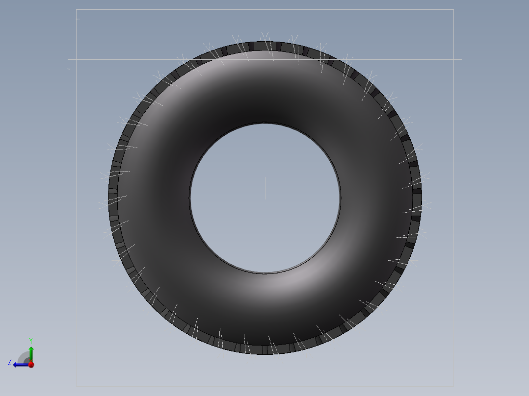 橡胶轮胎右视图