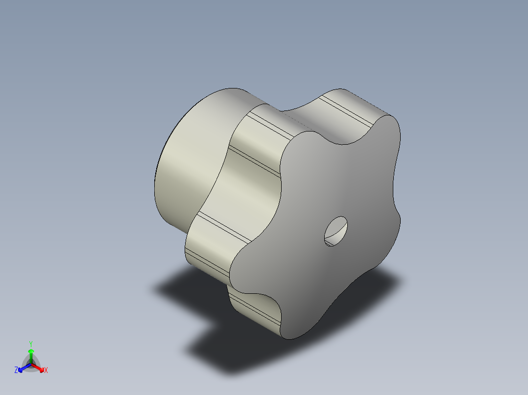 星型把手VC.192S-INOX-3D多系列多零件图纸模型主视图