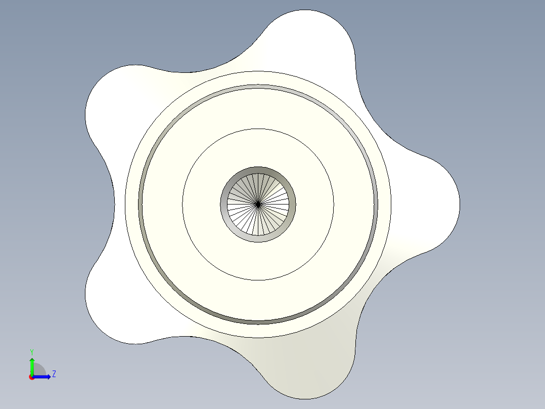 星型把手VC.192S-INOX-3D多系列多零件图纸模型左视图