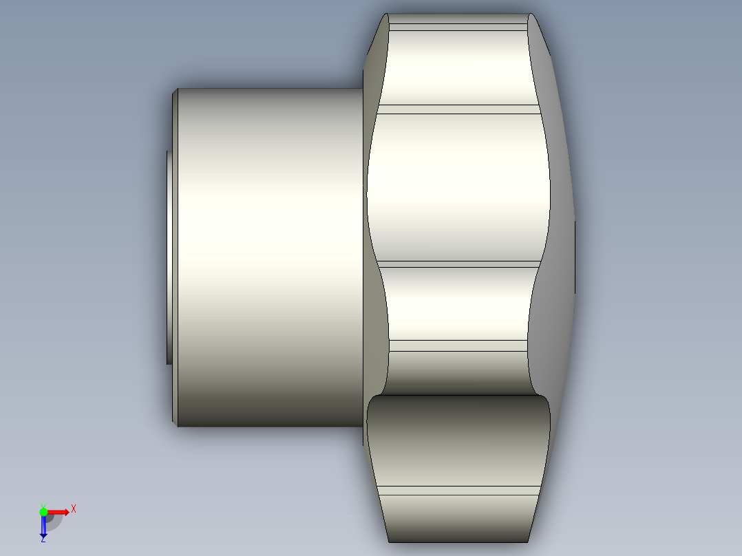 星型把手VC.192S-INOX-3D多系列多零件图纸模型俯视图