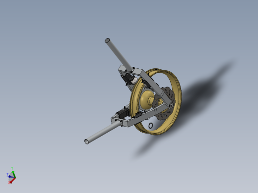 内框架固定住车轮，防止其转动