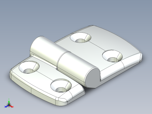 型材-KJN 30-50 DETACHABLE COMBI HINGE RIGHT 095K3050R00正等轴测缩略图