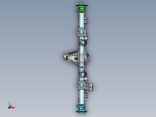 大型乘用车后桥总成匹配设计（包含CAD图纸、三维和有限元）前视缩略图