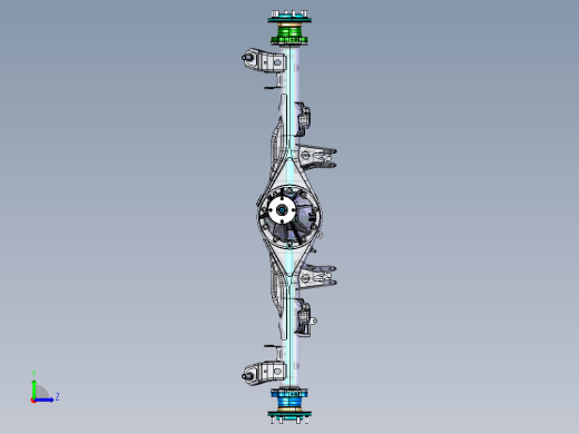 大型乘用车后桥总成匹配设计（包含CAD图纸、三维和有限元）左视缩略图