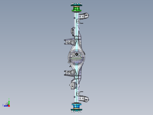 大型乘用车后桥总成匹配设计（包含CAD图纸、三维和有限元）右视缩略图