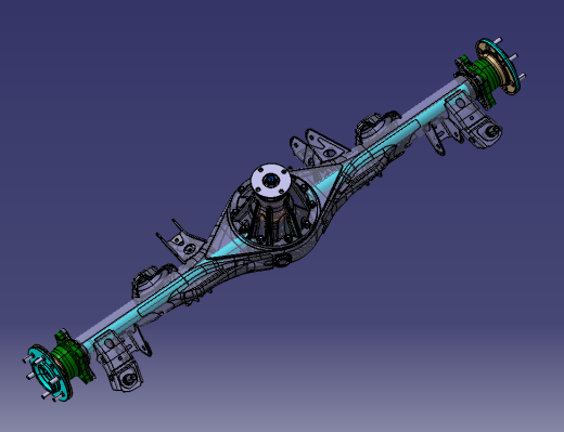 大型乘用车后桥总成匹配设计（包含CAD图纸、三维和有限元）缩略图