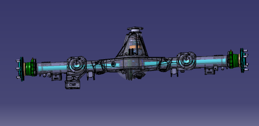 大型乘用车后桥总成匹配设计（包含CAD图纸、三维和有限元）缩略图