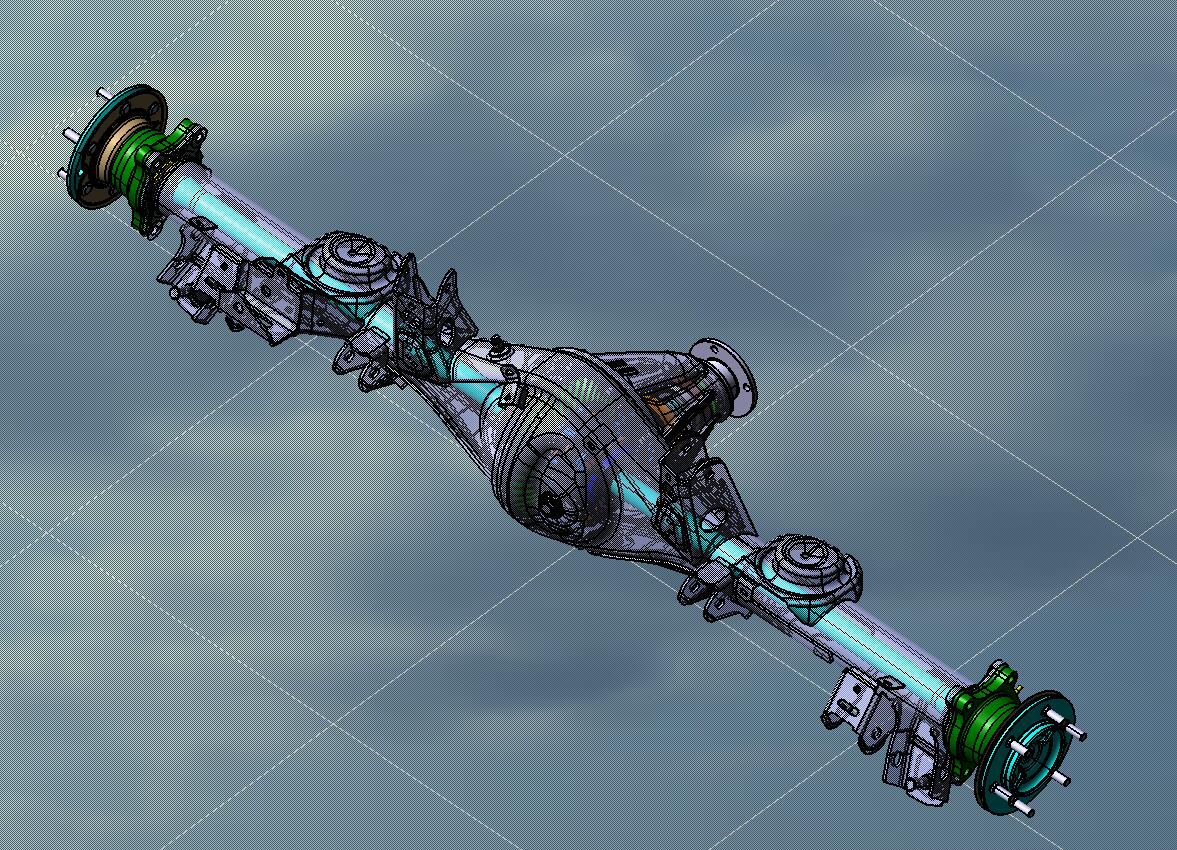 大型乘用车后桥总成匹配设计（包含CAD图纸、三维和有限元）