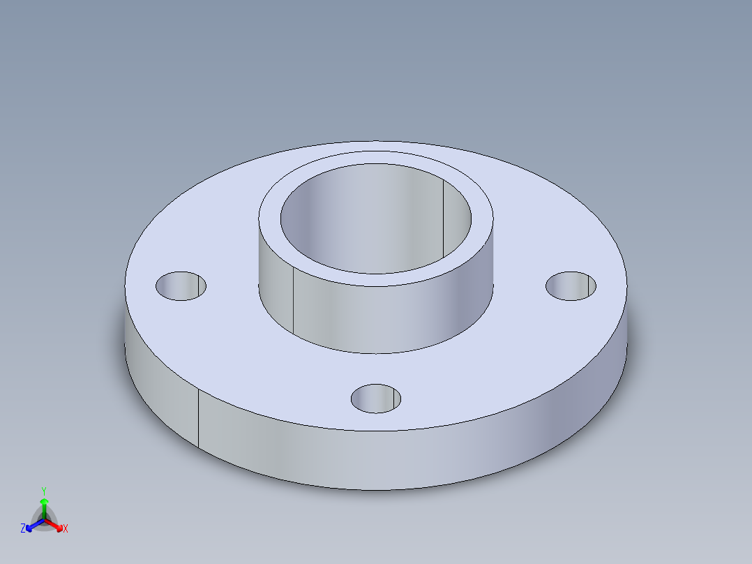 CPVC管件23-Sch80_Flange One-Piece_SOC_9851-015_1.5in主视图
