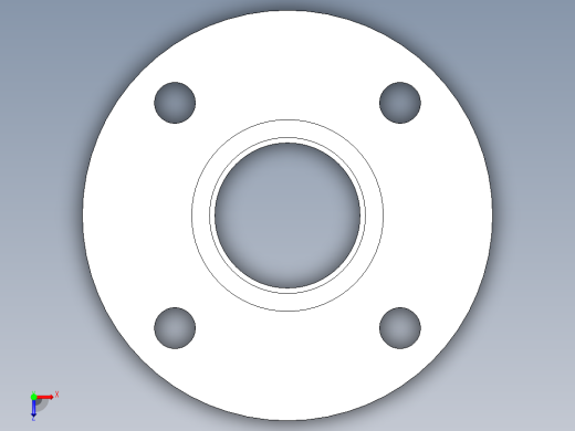 CPVC管件23-Sch80_Flange One-Piece_SOC_9851-015_1.5in俯视缩略图