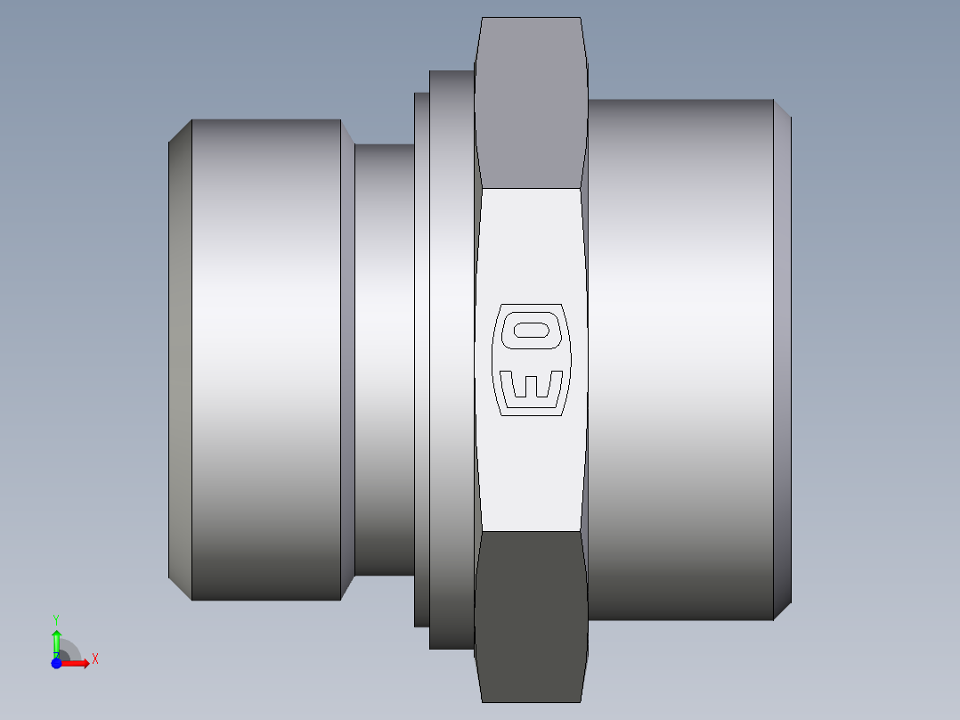 卡套式工业通用硬管接头EO_Male_Stud_connector_GE28LREDOMDCF前视图