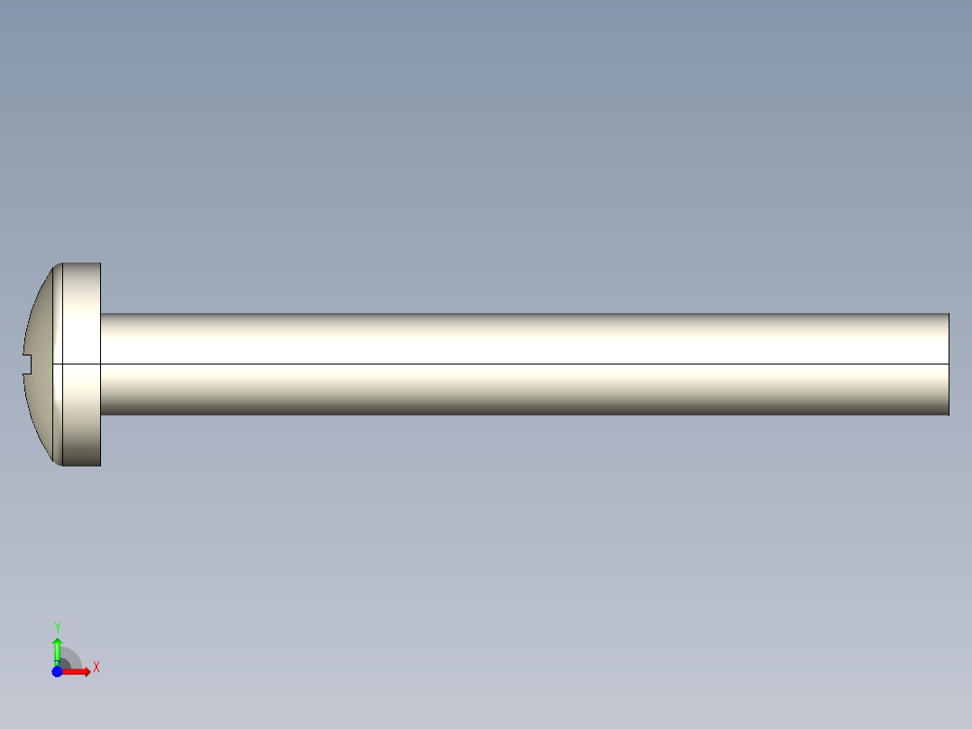 螺丝 M6 十字盘头-M6x50 Screw head.STEP前视图