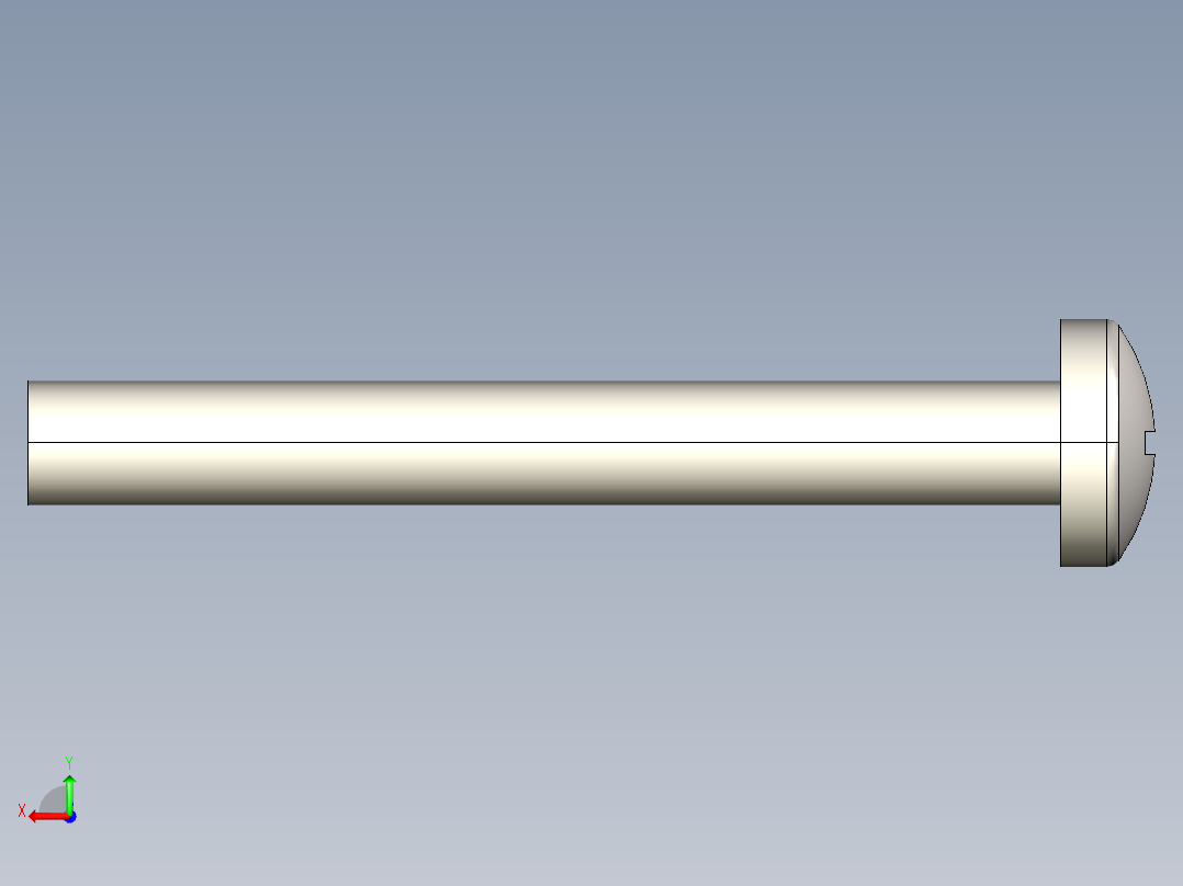 螺丝 M6 十字盘头-M6x50 Screw head.STEP后视图