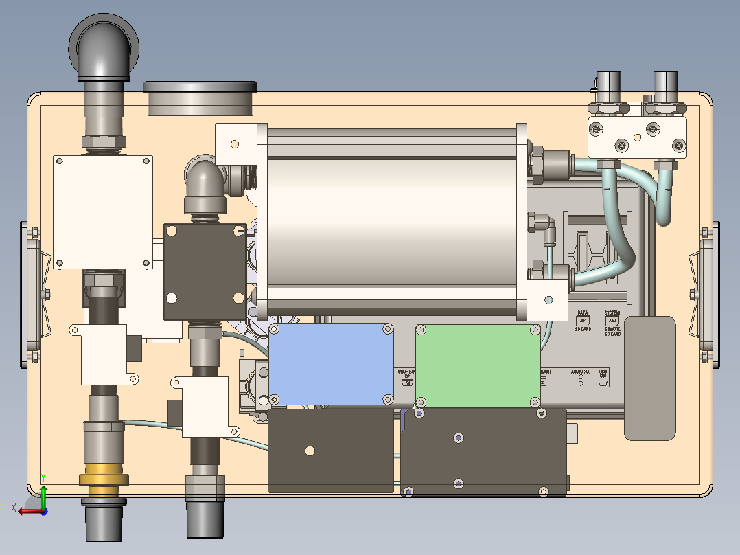 气密性检测组件后视图