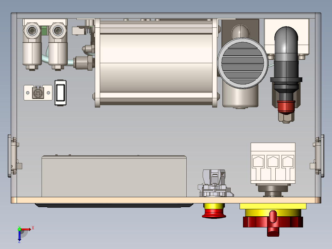 气密性检测组件俯视图