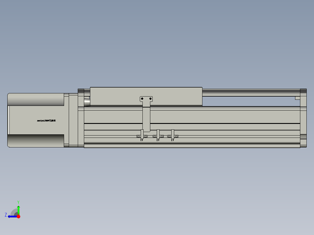 东锦丝杆传动-直线滑台模组DH270-C-L10-S150-BC-T1000W-C3右视图