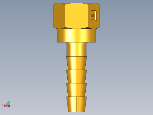 倒齿式工业管接头Hose Barb to Swivel 45Deg Female Flare 146HBLFSV-4-4后视缩略图