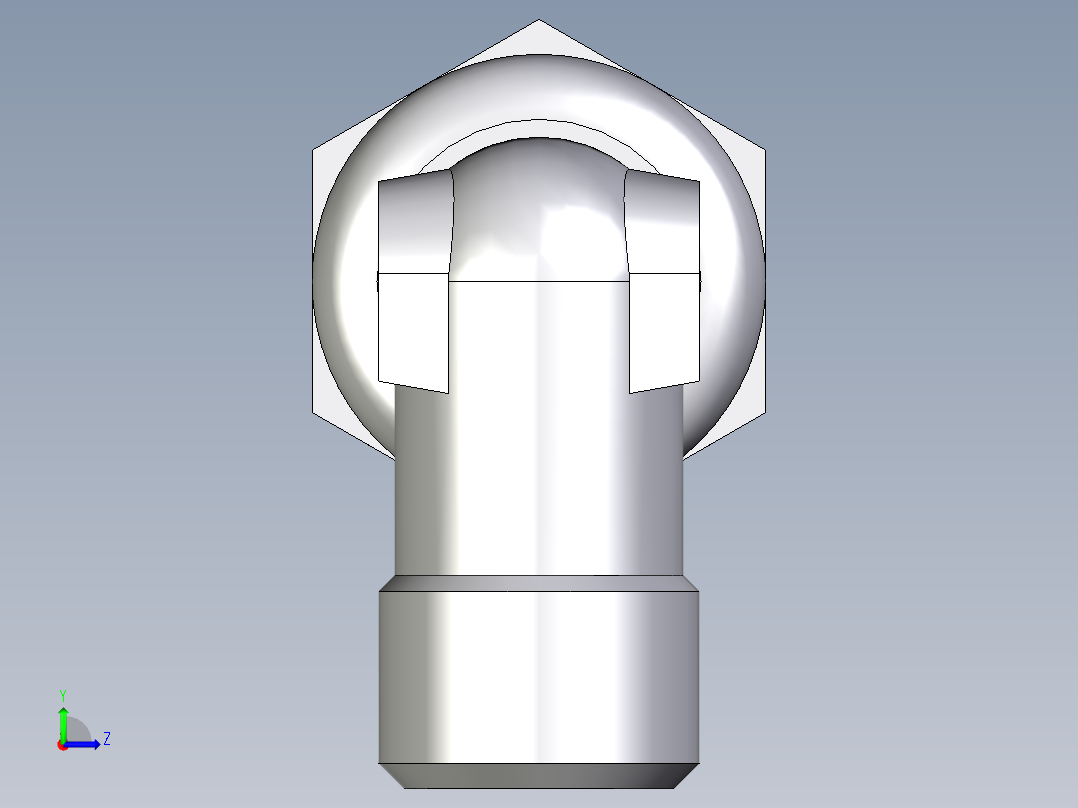 卡套式工业通用硬管接头EO_Bulkhead_elbow_WSV06LOMDCF左视图