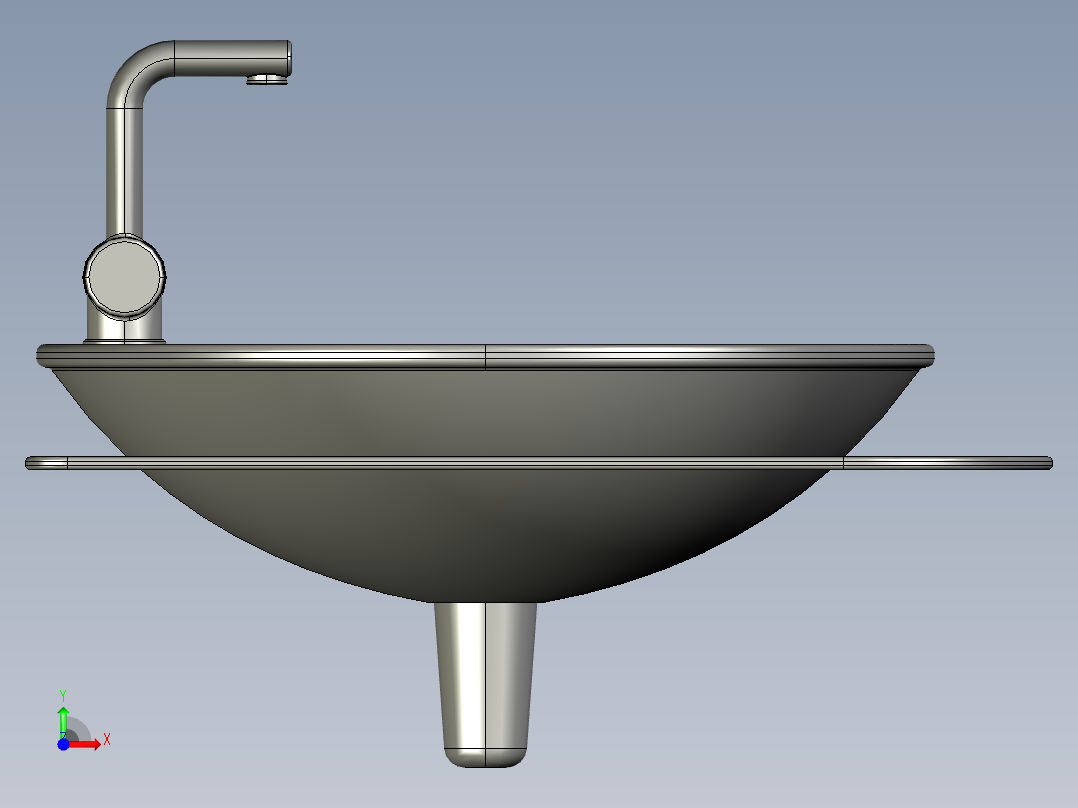 水槽、不锈钢水槽(102)前视图