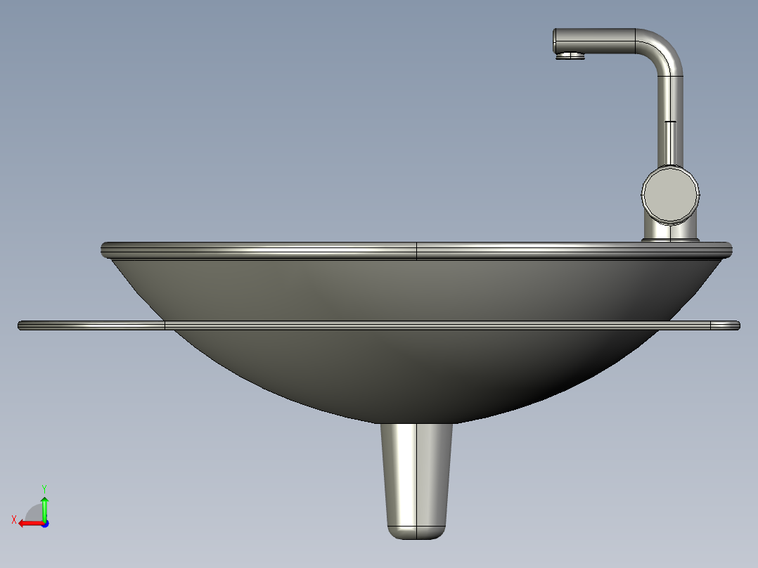 水槽、不锈钢水槽(102)后视图
