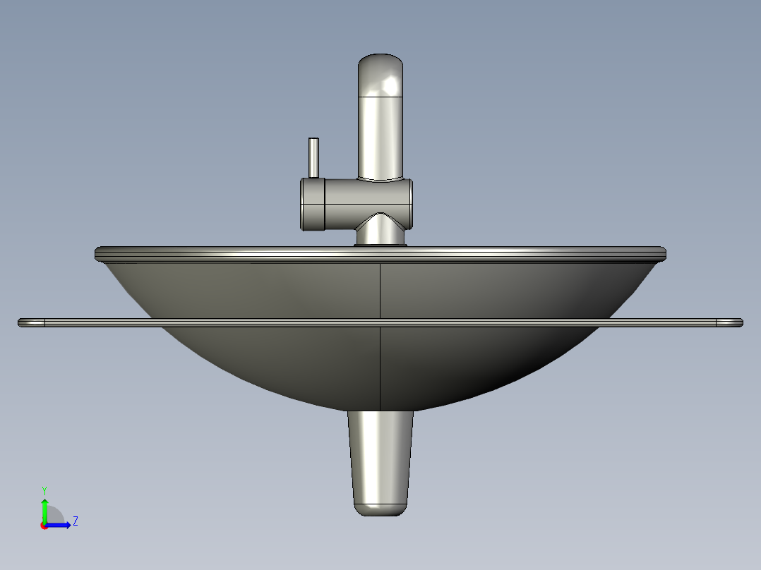 水槽、不锈钢水槽(102)左视图