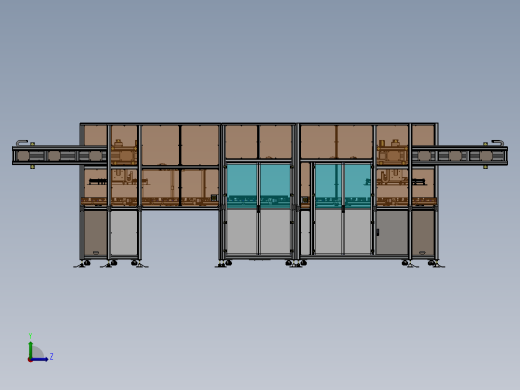 双向面板暂存输送线sw20可编辑左视缩略图