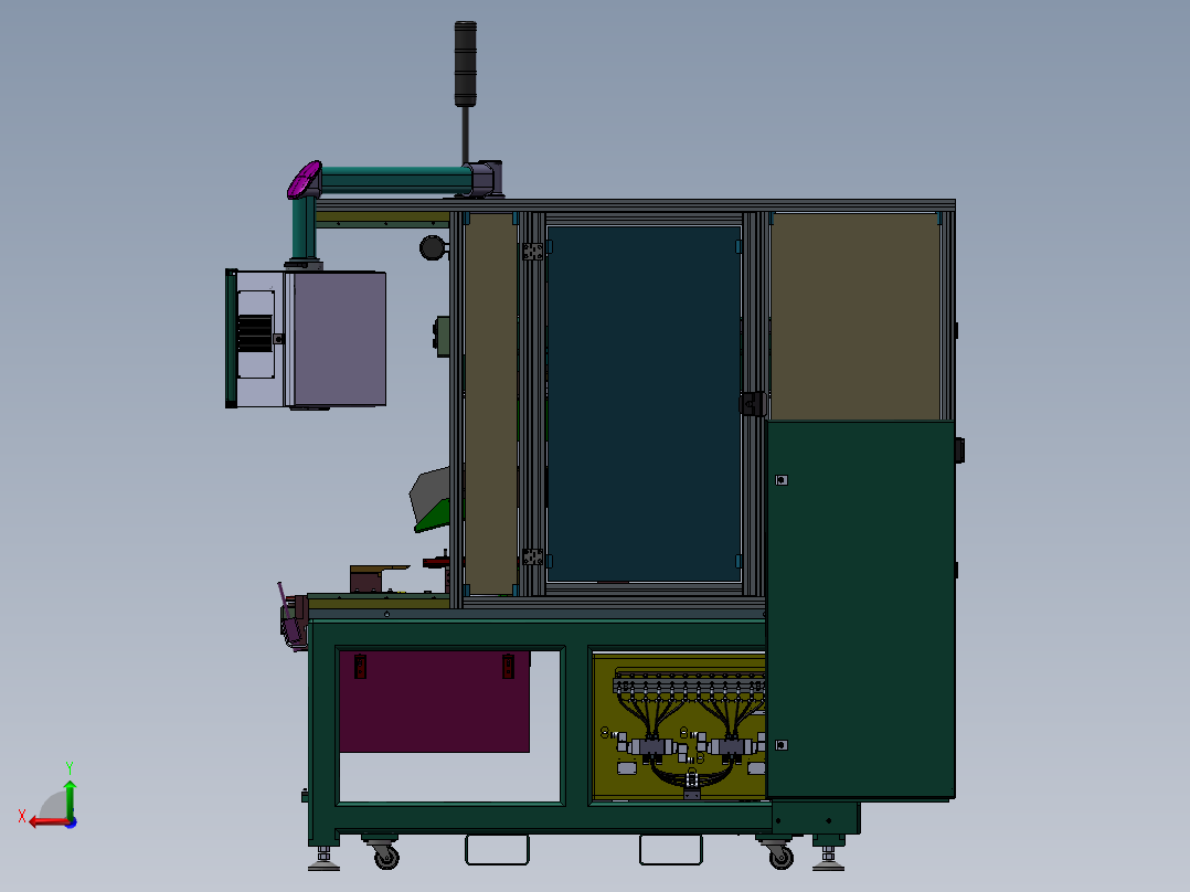 双通道检测设备sw16后视图