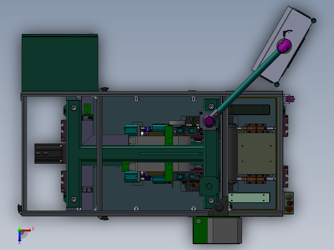 双通道检测设备sw16俯视图