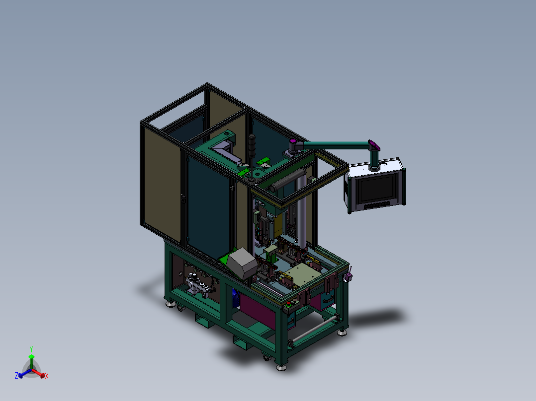 双通道检测设备sw16正等轴测图