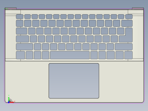 笔记本外壳铣外形C角程序模型前视缩略图