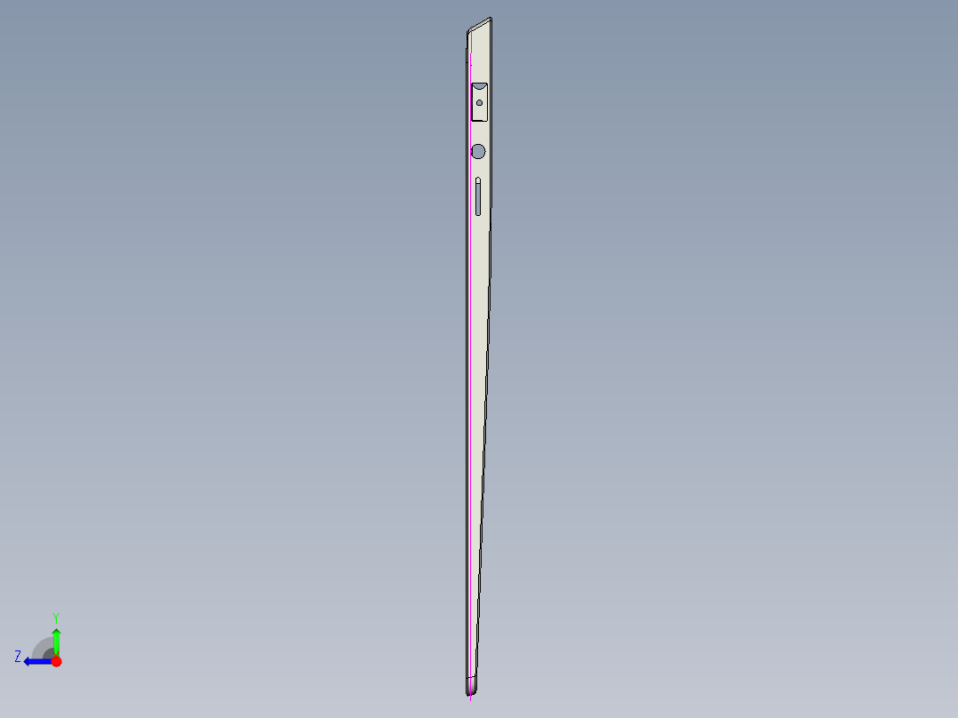 笔记本外壳铣外形C角程序模型右视图