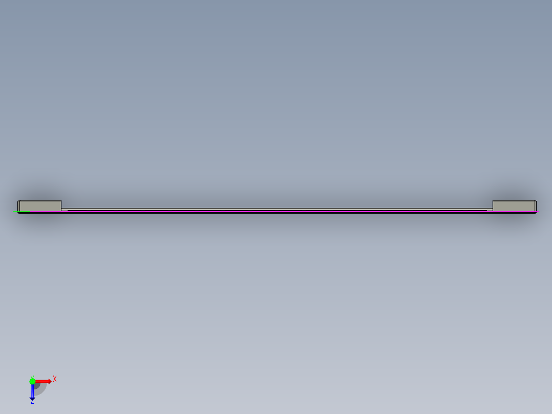 笔记本外壳铣外形C角程序模型俯视图