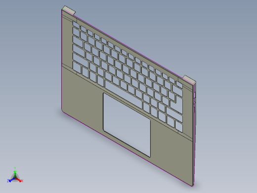 笔记本外壳铣外形C角程序模型正等轴测缩略图