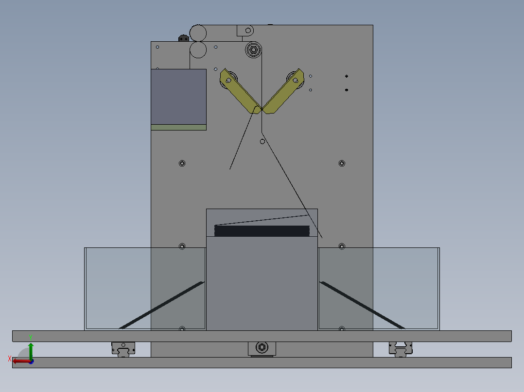 废旧锂电池正负极拆分机后视图