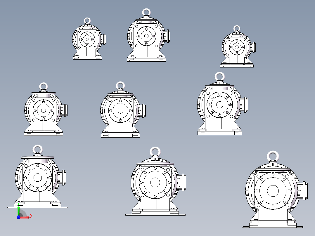 9款G系列螺杆泵前视图