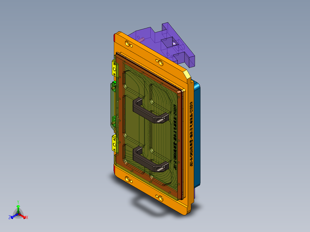 JG1-A-CNC6笔记本CNC工装夹具三维模型铣侧壁-矮机台电磁铁版-210319主视图